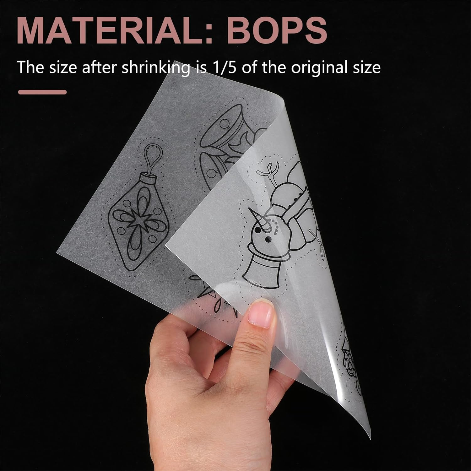 Christmas 3 Sets Christmas Shrink Wrap Shrink Wrap Shrinking Crafts Christmas Shrink Wrap Scrub Set Sandpaper Set Art and Craft Set Shrink Film image number 1