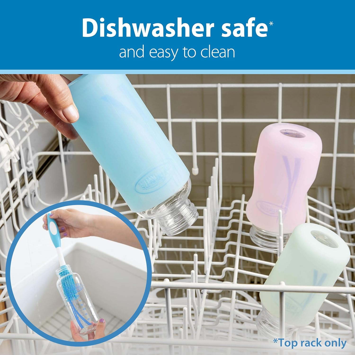 Dr. Brown'S Options and Glass Feeding Bottle with Level 1 Teat 2 Pack, 120 Ml image number 6