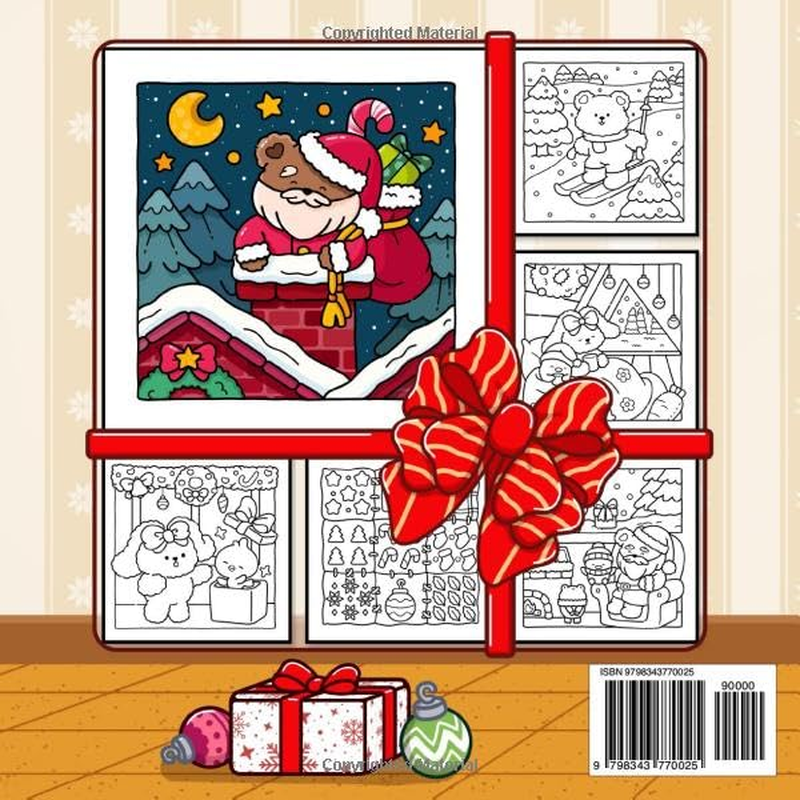 Xmas Times: Coloring Book for Adults and Teens Featuring Cozy Christmas Scenes with Adorable Animal Characters and Cute Objects for Stress Relief