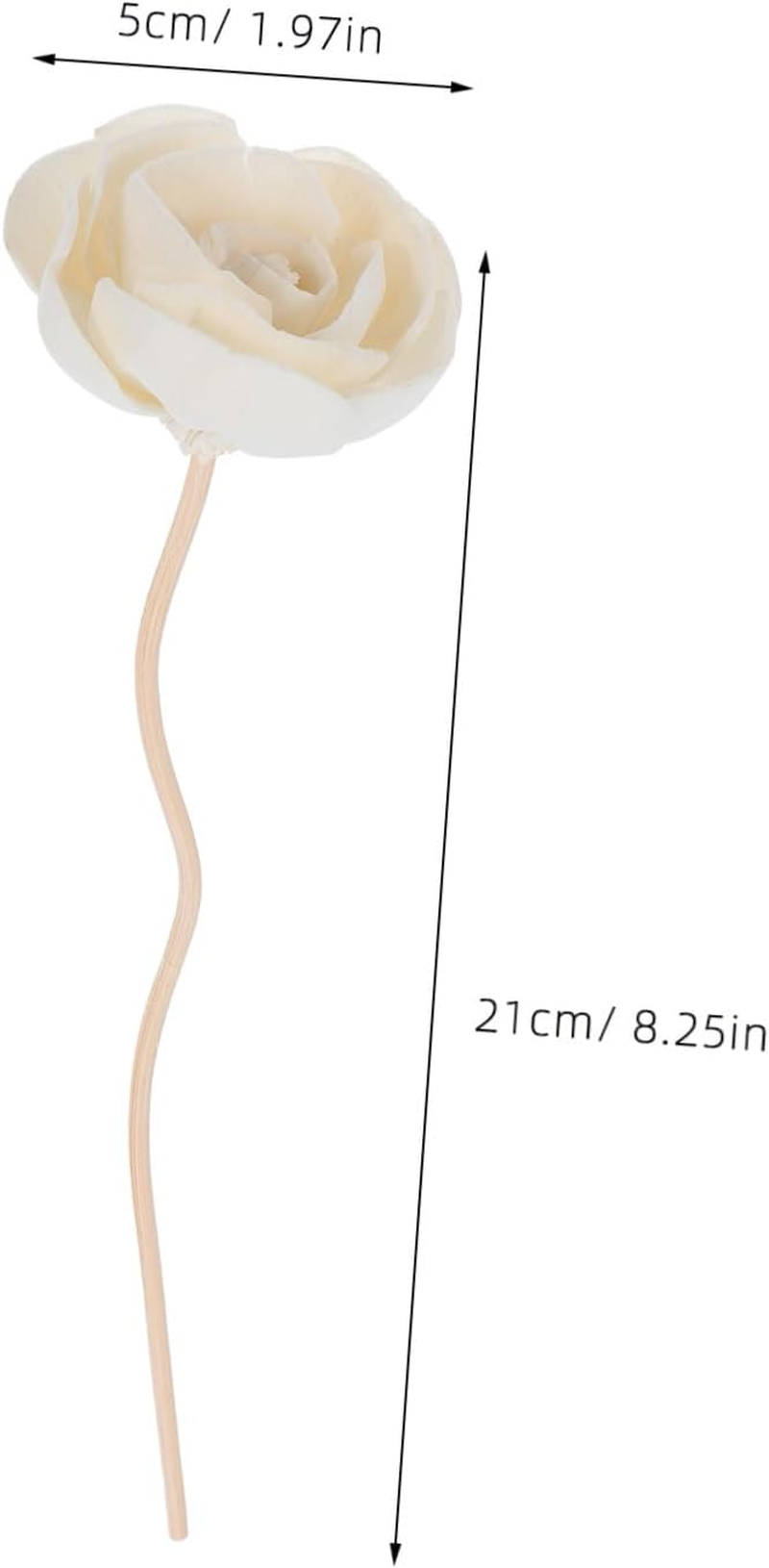 8Pcs Rattan Reed Diffuser Sticks with Dried Flower Fragrance Sticks Natural Aromatherapy Accessories for Home Scenting and Room Freshening image number 3