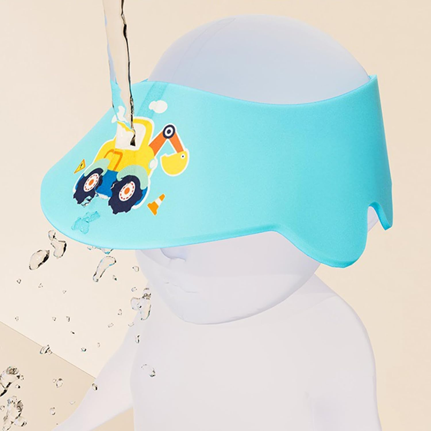 Walopola Hair Washing Shield | Bath Visor - Shampoo Head Cover Adjustable Waterproof Eye Ear Protector for Elderly Water Conservation Bathing Bathtub image number 1