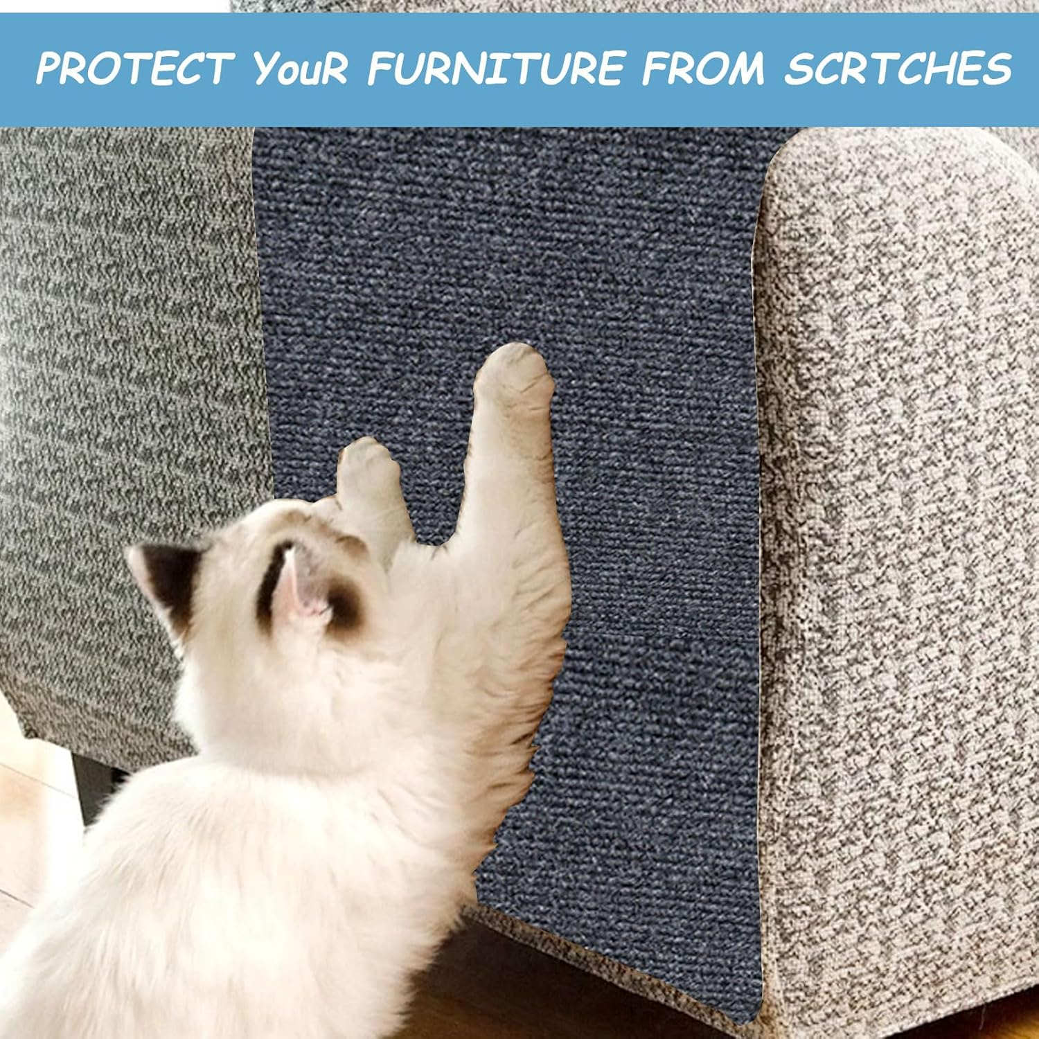 200 X 40 Cm Self-Adhesive Scratching Mat Cat Wall, Trimmable Scratching Board Cats, Cat Scratching Mat, Climbing Cat Scratcher, Scratch Protection Sofa Cat for Protects Carpets Furniture Protection