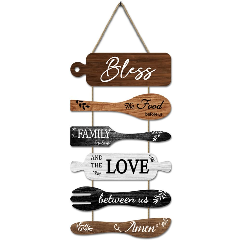 Rustic Wooden Kitchen Dining Plaque, Decorative Hanging Wall, Blessing Art Hanging for Various Wall Spaces (30 X 55 X 0.5CM) image number 4