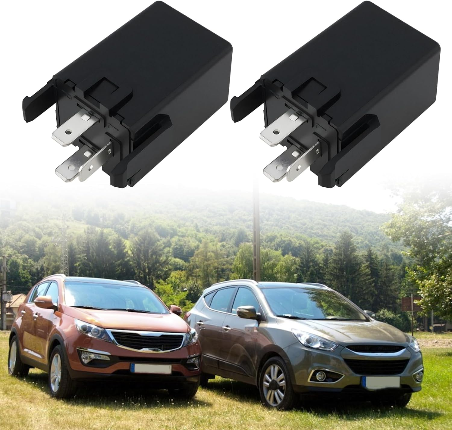 VGOL 2X Turn Signal Flasher Relay 95550-39000 Compatible with Hyundai Accent Santa Fe Compatible with Kia Optima Rio
