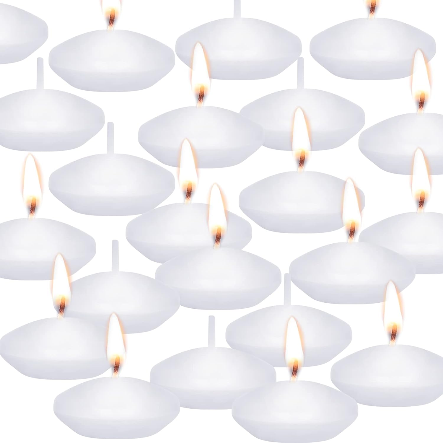20 Pcs Floating Candles Centerpieces, 1.5 Inch Unscented Floating Candles Small Decoration for Valentine'S Day, Thanksgiving, Wedding, Holiday, Parties and Home Decor
