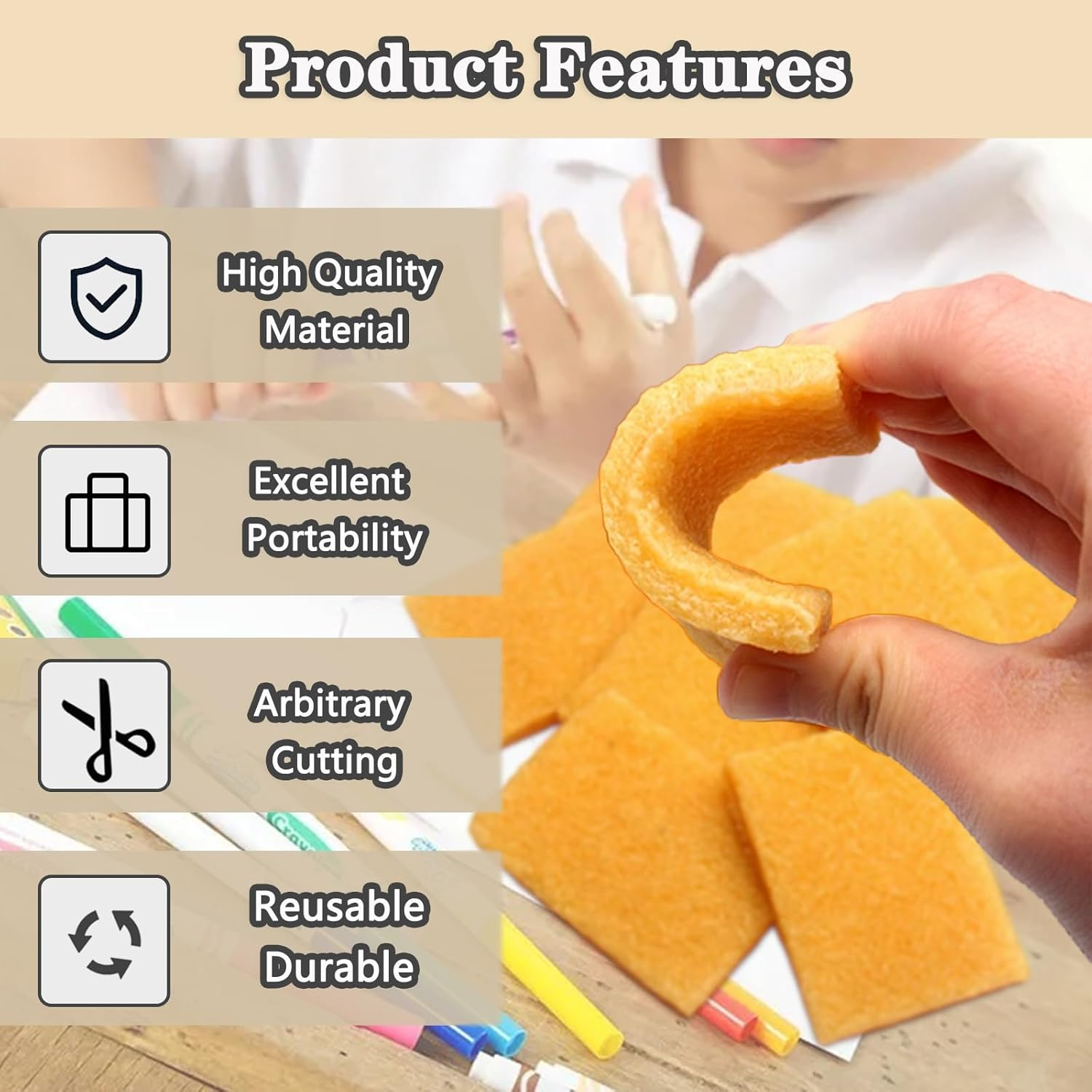 Rubber Cement Eraser, Glue and Residue Eraser Rubber Cement Cleaner for Removing Adhesive Cleaning for Residues - 6PCS image number 1