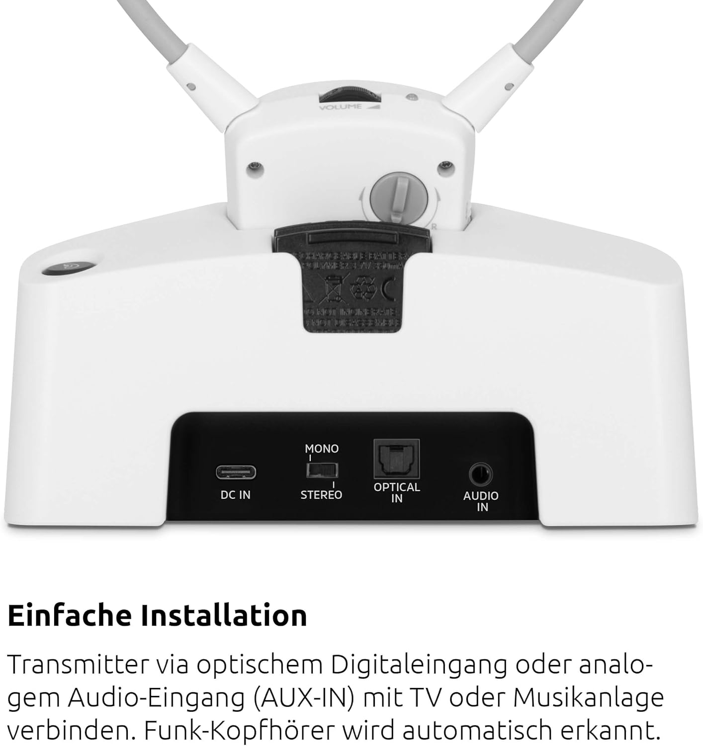 Technisat STEREOMAN ISI 3 Wireless Stereo Headphones for Televisions and Music Systems with Docking Station White image number 5