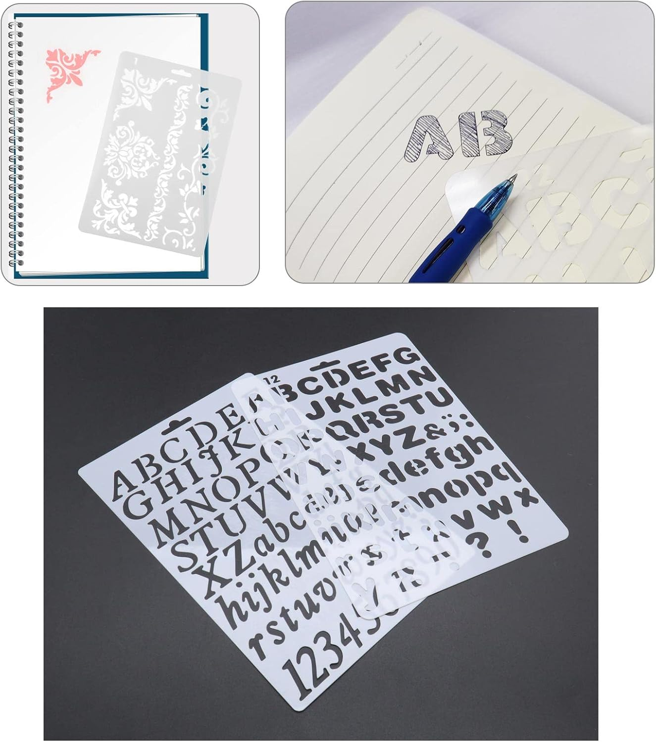 Emsea 20Pcs Flower Stencil for Painting Drawing Templates Flower Butterfly Floral Templates Reusable Painting Stencils for Drawing on Wood Canvas Floor Wall Home Decor