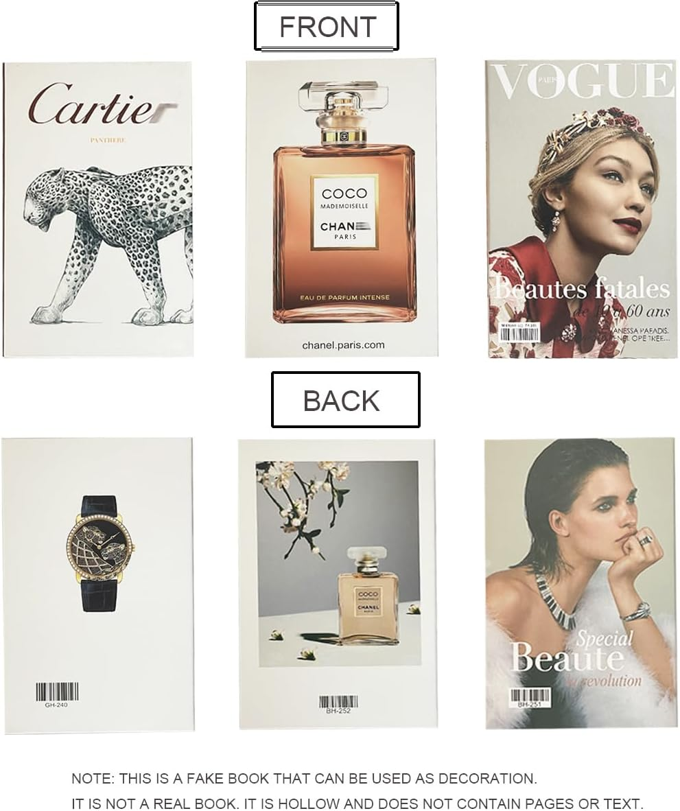 3PCS Large Decorative Faux Books, Home Decor Coffee Table Fake Book for Decoration, Bookshelf Aesthetic Book Set, Living Room Preppy Stylish Modern Decor image number 1