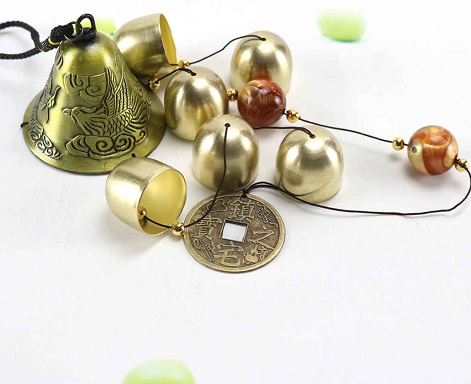 Lucky Wind Chimes Feng Shui Wind Bell 6 Bells Hanging Bell Chimes for Good Luck Home Garden Patio Hanging Decoration&hellip; image number 3