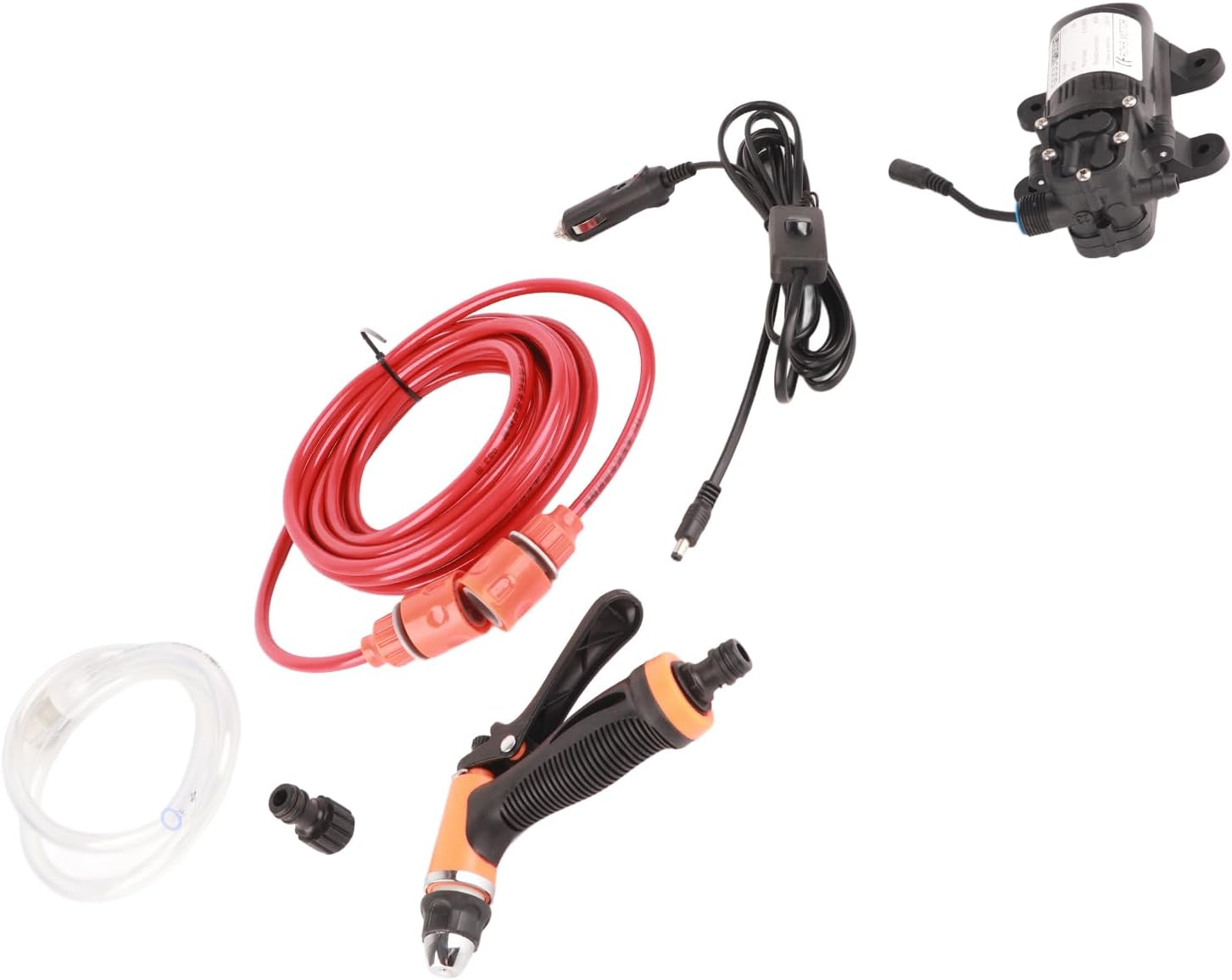 TOPINCN 12V High Pressure Electric Car Washer Machine Pump Kit with Water Spray Gun - Suitable for Car, Air Conditioner, and Floor Washing image number 1