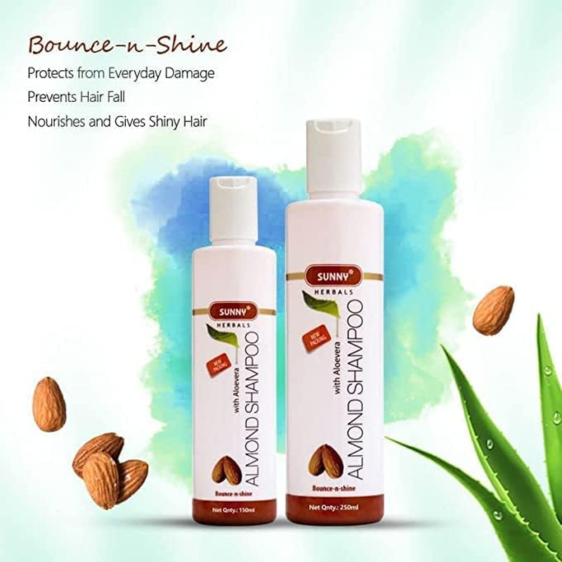 Sunny Almond Shampoo for Women & Men with Almond Oil & Aloe Vera | Shampoo for Long, Strong and Thick Hair - (250 ML) image number 6