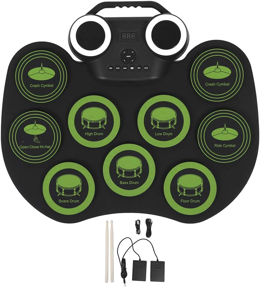Electronic Drum, Portable USB Electric Drum Set, Electronic Drum Kit with Speaker, Electronic Drum Musical Instrument