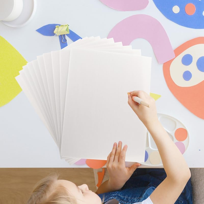 Tofficu 10Pcs Large Foam Boards, A4 Poster Board, DIY Project Display Sheets for Advertisement Crafts Core Blank Thick（White） image number 4