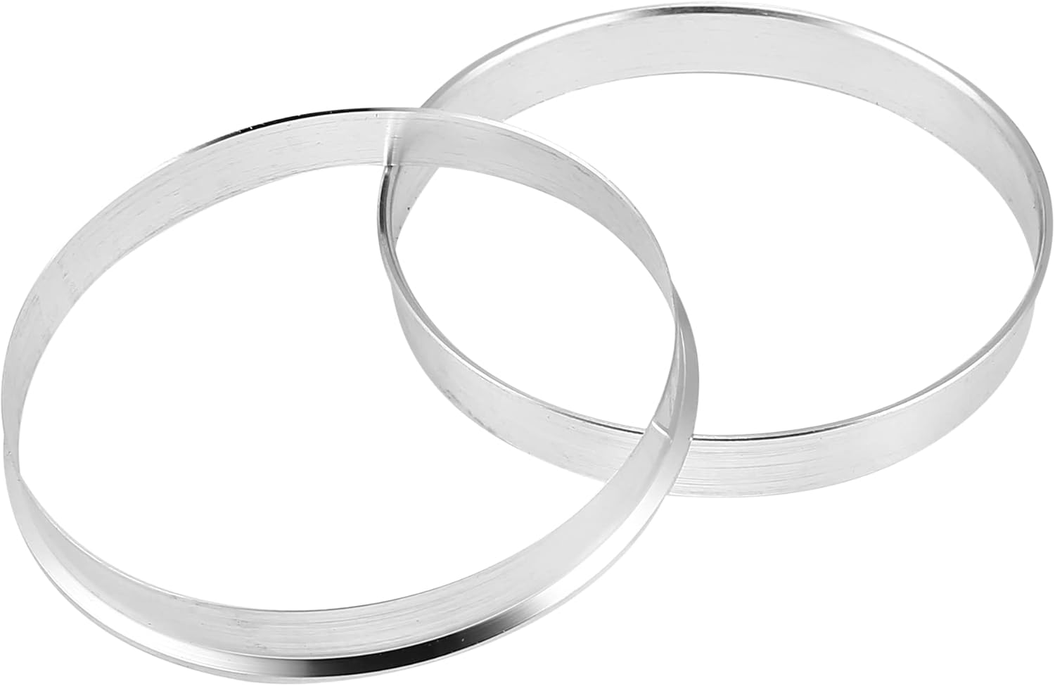 X AUTOHAUX 4Pcs OD 73.1Mm to ID 72.6Mm Aluminum Alloy Car Hub Centric Rings Wheel Bore Center Spacer Silver image number 5