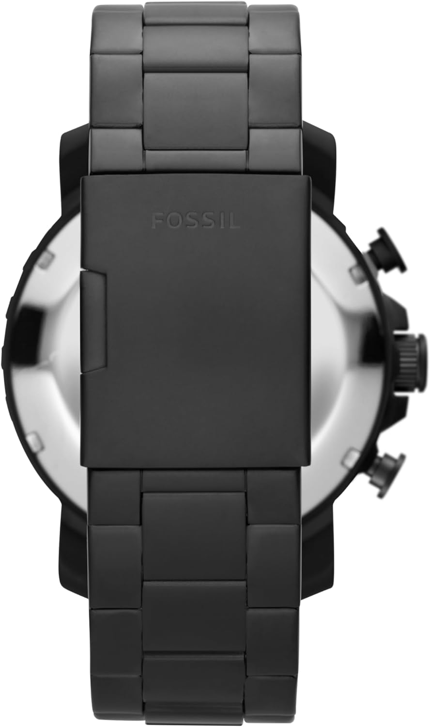 Fossil Men'S Nate Stainless Steel Analogue Watch, Black - Black image number 3
