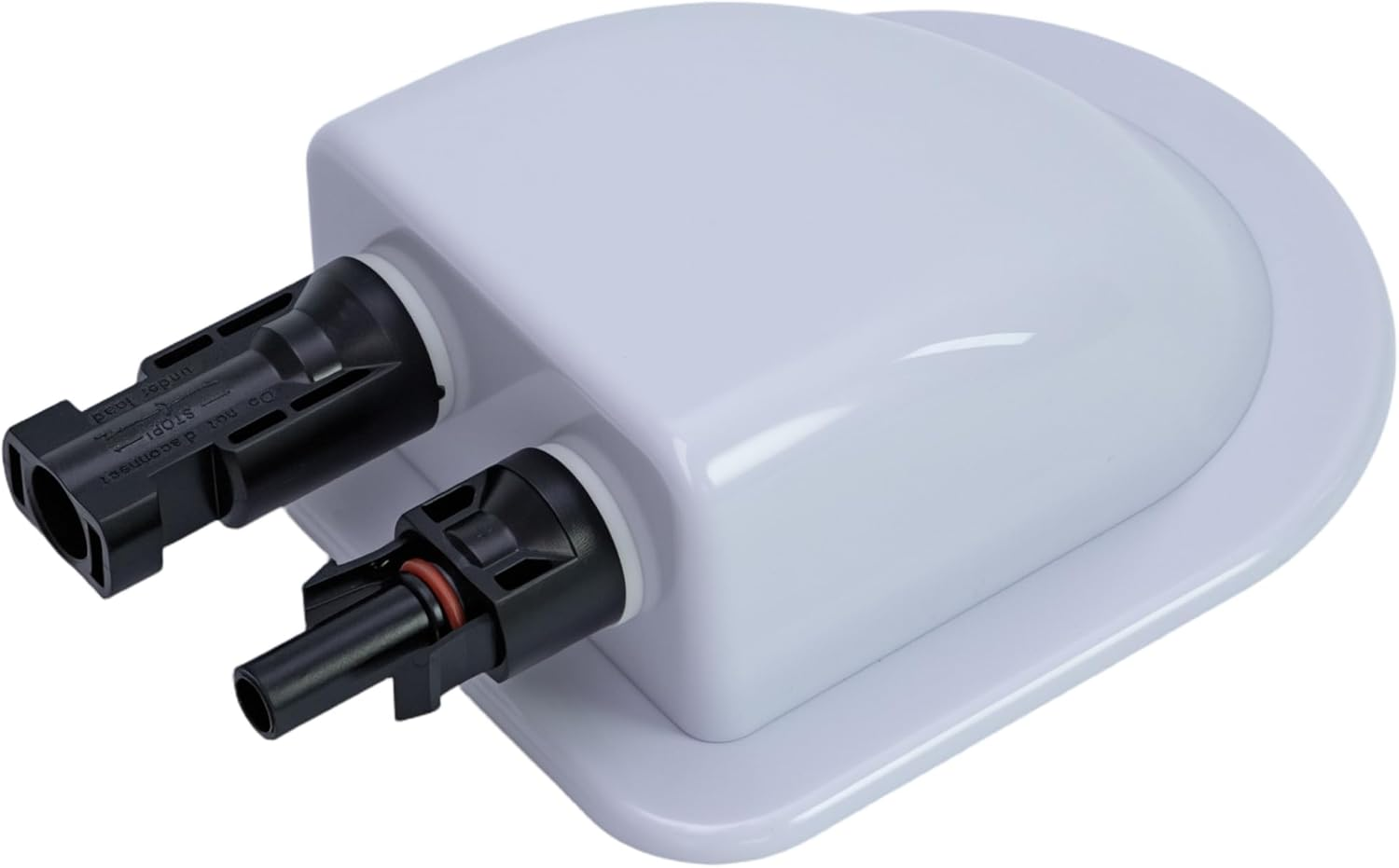 ABS Double Solar Cable Entry Gland, Waterproof Connector for RV Campervan Boat & Off-Grid Solar Panel Projects(White) image number 1