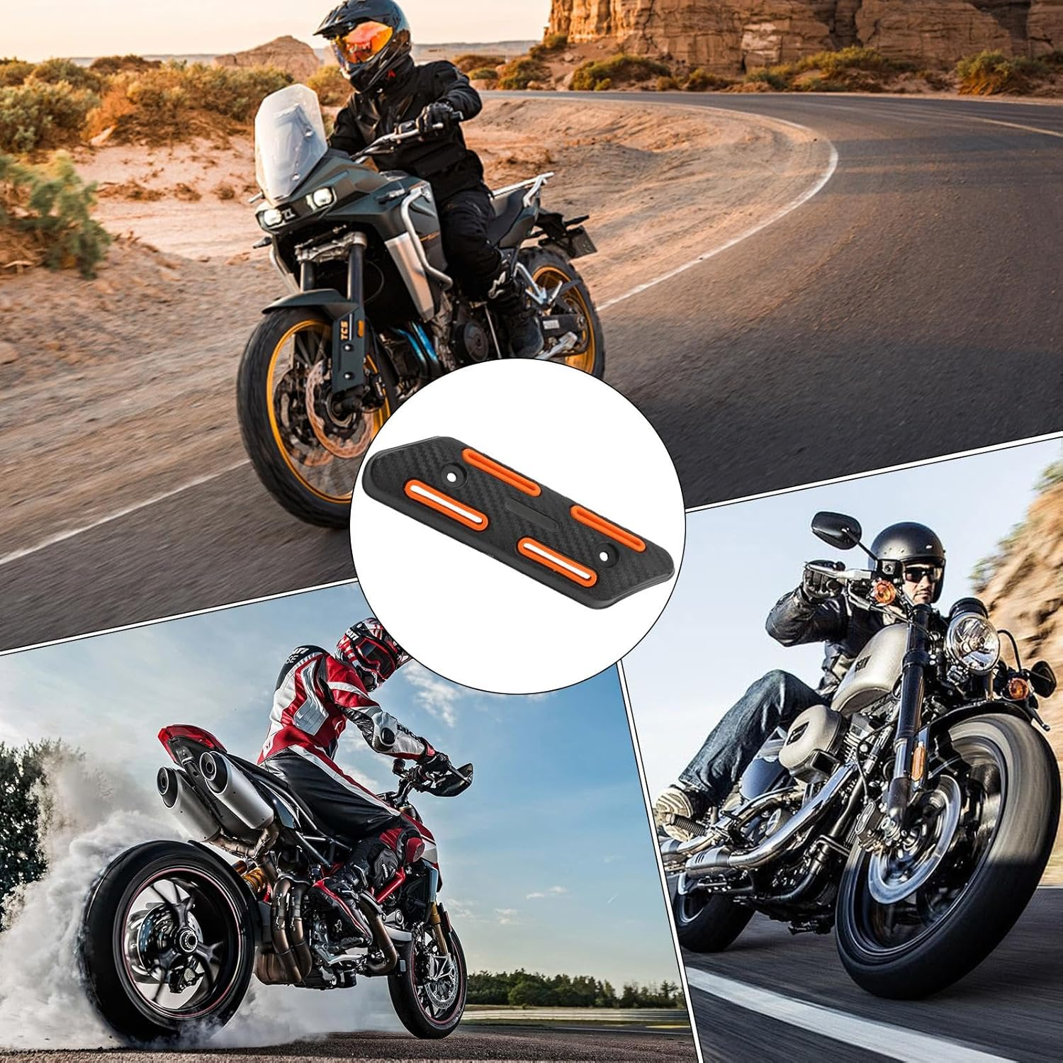 Exhaust Pipe Heat Shield | Muffler Pipe Heat Cover Protector | Anti-Scalding Heat Shield Straight Cover, Motorcycle Heat Guard Cover for Exhaust Pipe - Green image number 4