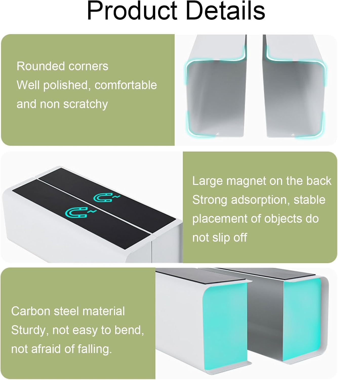 Magnetic Tissue Holder, Magnetic Glove Tissue Dispenser No Punching, Versatile Paper Towel Box Wall Mounted for Refrigerator Kitchen Bathroom (White)