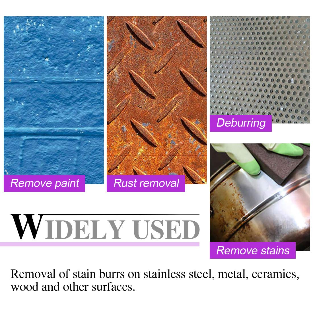 Swpeet 16Pcs 5Inch 3 Different Color Scrubbing Pads Drill Powered Brush Tile Scrubber Scouring Pads Cleaning Kit, Abrasive Buffing Pads Replacement with 1 Pcs Hook Attachment for House Cleaning image number 5