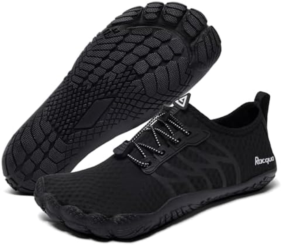 Racqua Water Shoes Beach Swim Surfing Outdoor Boat Lightweight Diving Pool Hiking Quick Dry Barefoot Women Men Breathable Shoes Slip on Sea Shoes Black 9 Women/8 Men image number 1