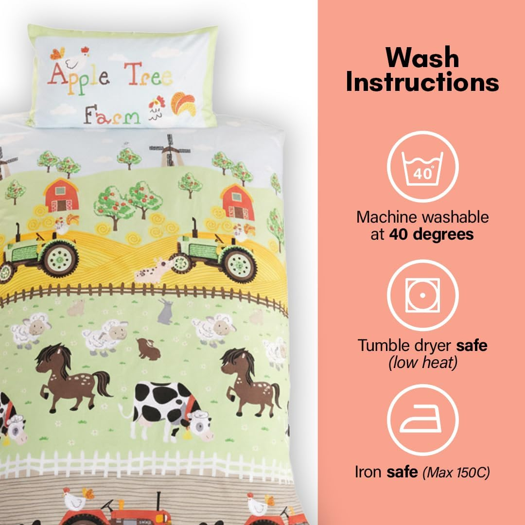 Rapport Apple Tree Farm Duvet, Single, Polyester-Cotton, Multi-Colour image number 1