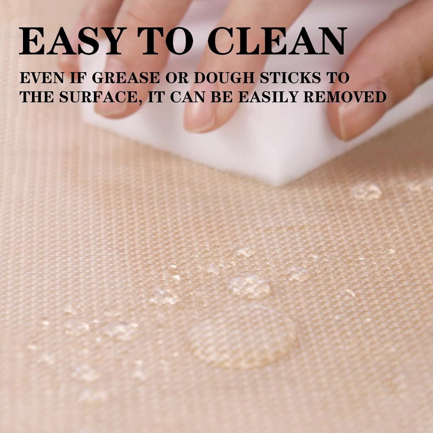 Silicone Baking Mats, Non-Stick, Food-Safe Mats for Easy Baking, Roasting, and Food Preparation, Pack of 3, Oven-Safe up to 249 Degrees Celsius, Fits Half-Sheet Size Pan image number 4