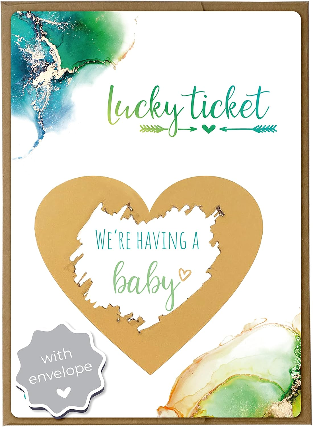 Joli Coon Pregnancy Announcement Scratch Card - You Are Going to Be Grandparents - Baby Announcement with Envelope - Dream