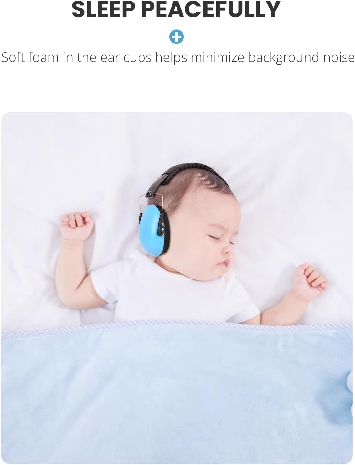 Kids Noise Reduction Ear Muffs, 21Db Hearing Protection for Toddlers & Children, Ideal for Concerts, Fireworks, Shooting &ndash; Blue image number 2