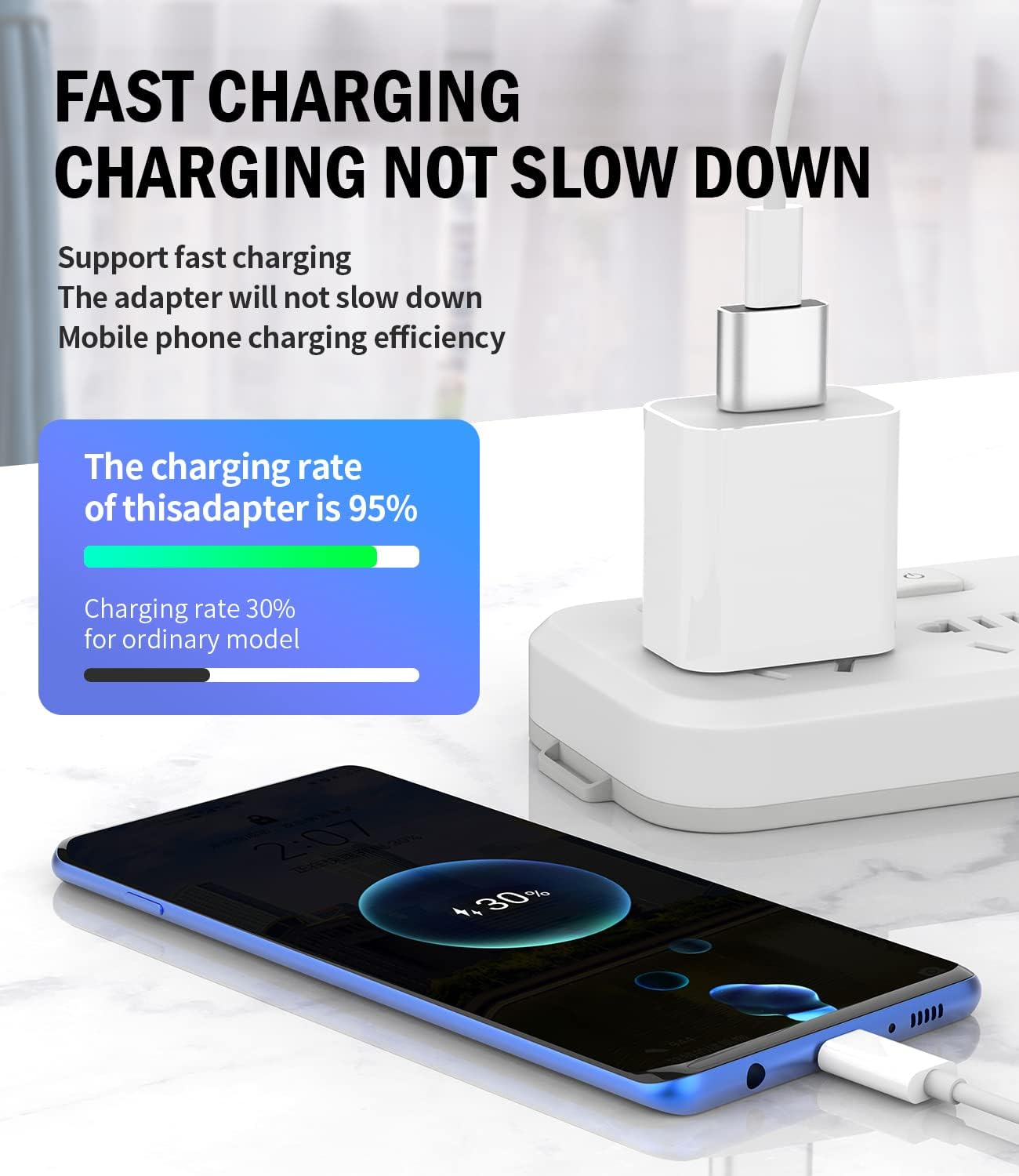 USB C Cable to USBC Charger Extension USB a Adapter Charging Fast Cord Power Data Type Thunderbolt 2 3 4 Port Extender Compatible for Apple for Ipad Pro Macbook Air Galaxy S21 S20 S10 Pixel image number 2