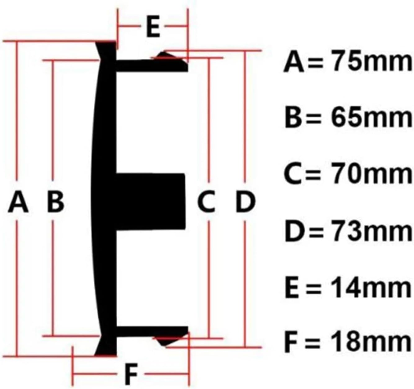 4Pcs Car Vehicle Wheel Hub Center Cap Cover Universal ABS Car Wheels Center Cap Hubcap Black 75Mm Car Accessories image number 1