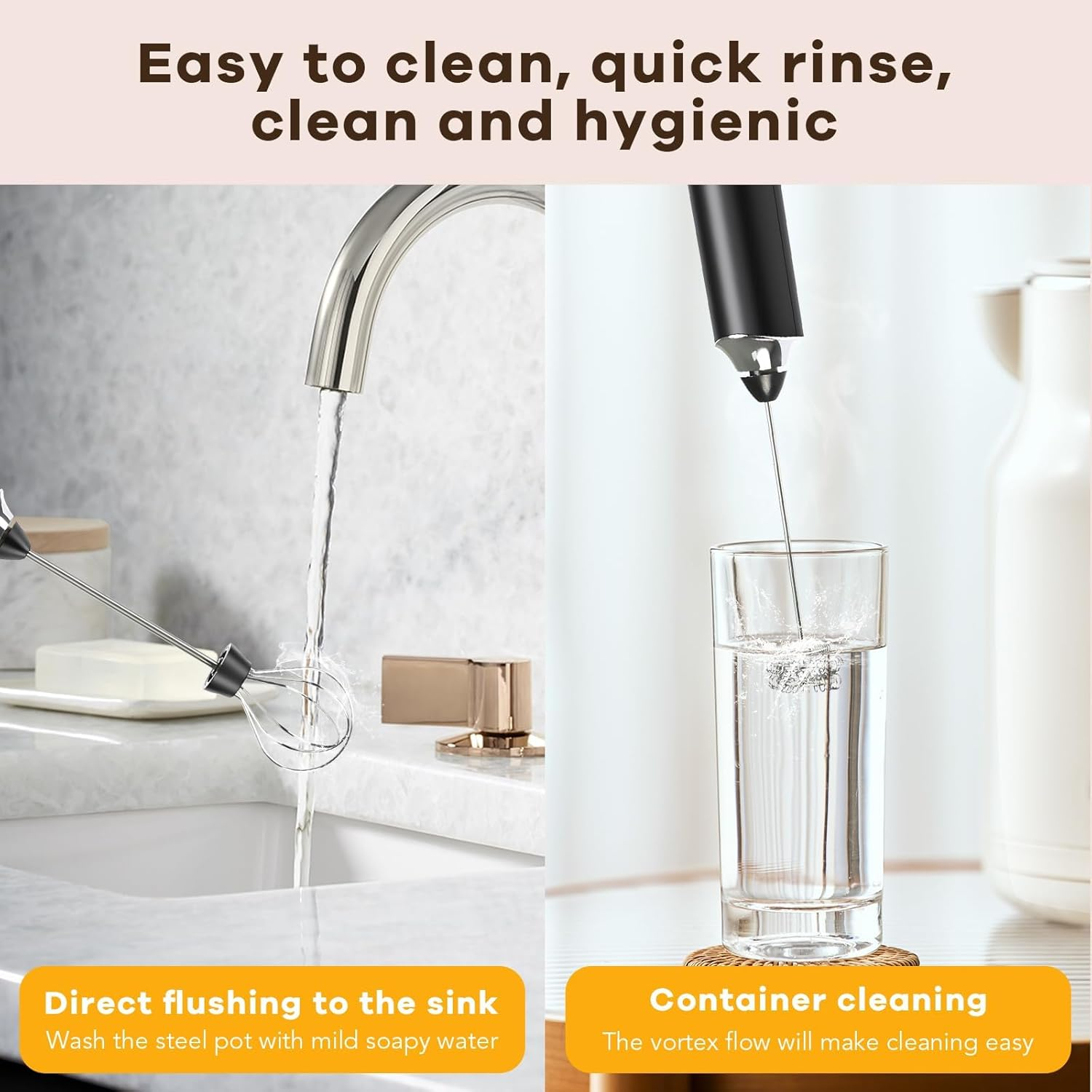 Milk Frother Handheld Rechargeable with Stand, Multi-Function Coffee Frother with 3 Stainless Steel Whisks 3 Speeds,Whisk Foam Maker for Coffee, Lattes, Cappuccino, Matcha, Hot Chocolate & Creamer