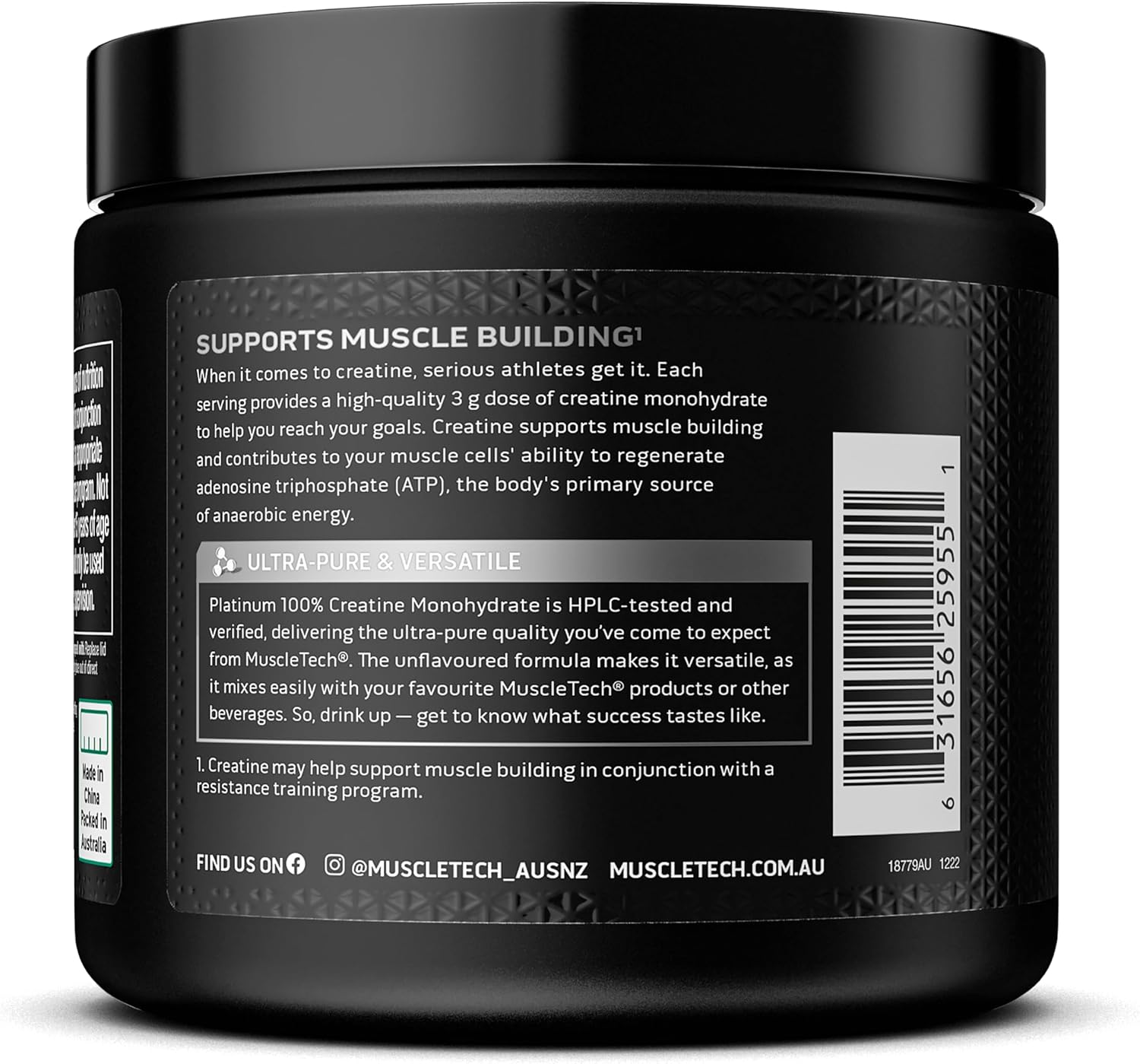 Muscletech Platinum 100% Creatine Powder 210 G image number 2