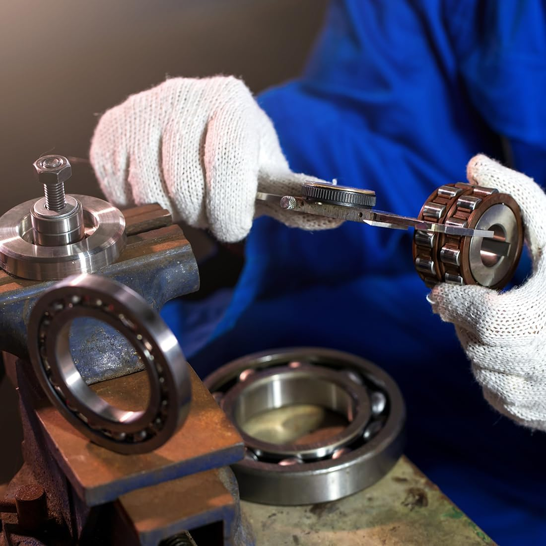 Uxcell MR128-2RS Deep Groove Ball Bearings 8Mm Inner Dia 12Mm OD 3.5Mm Bore Double Sealed Chrome Steel Blue Seal Z2 10Pcs image number 2