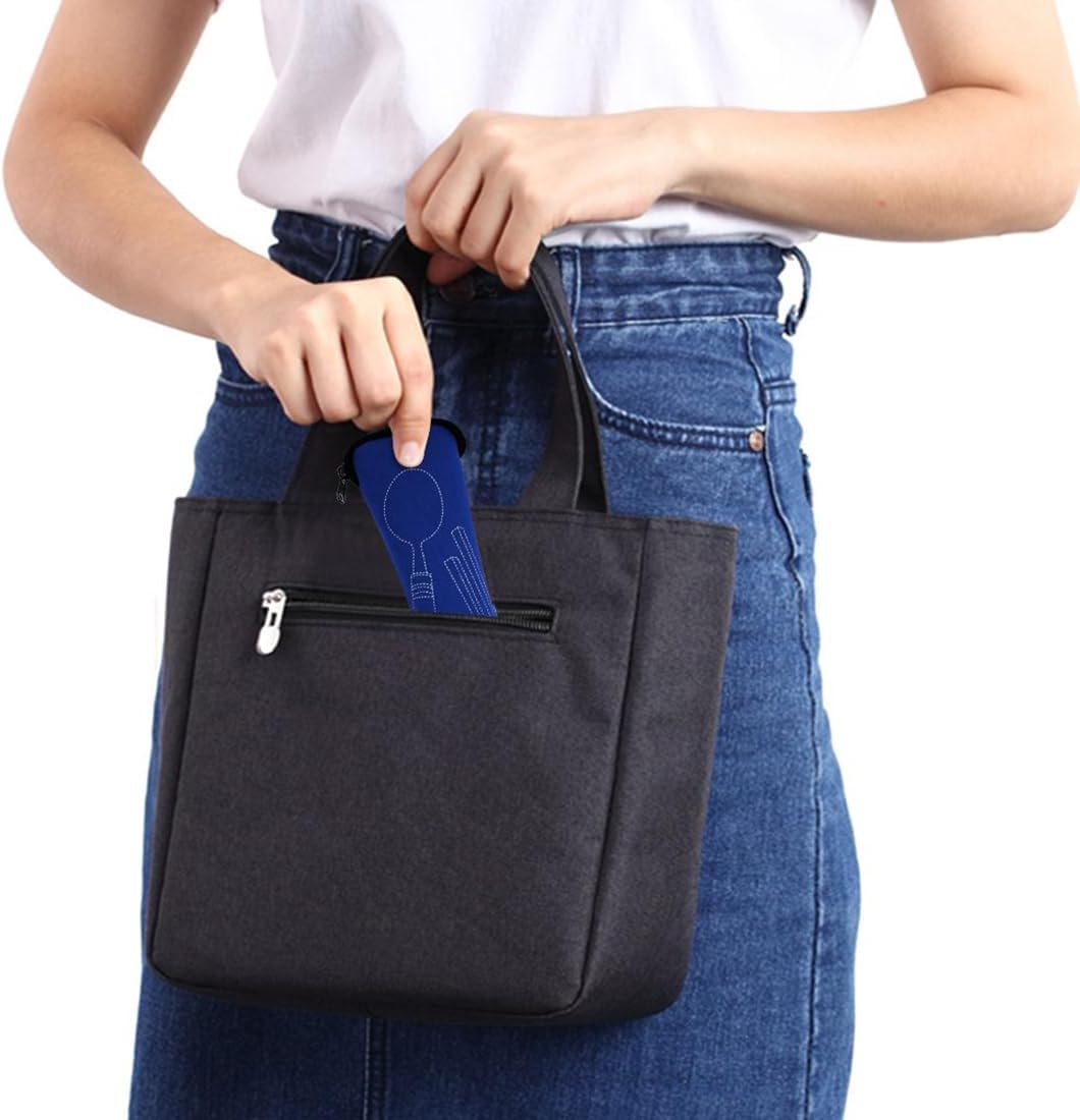 12 Pieces Portable Cutlery Set, 3 Pack Reusable Flatware Sets Knife, Fork, Spoon, Chopsticks, Stainless Steel Tableware Dinnerware with Carrying Case for Camping Picnic Working Hiking image number 4