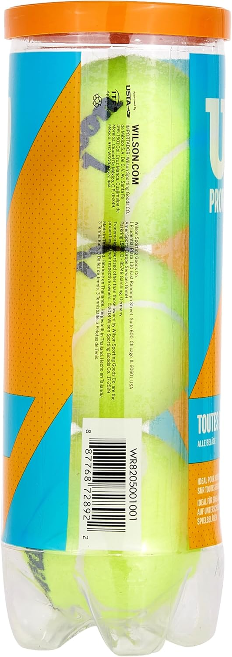 WILSON Sporting Goods Prime All Court Tennis Ball image number 4