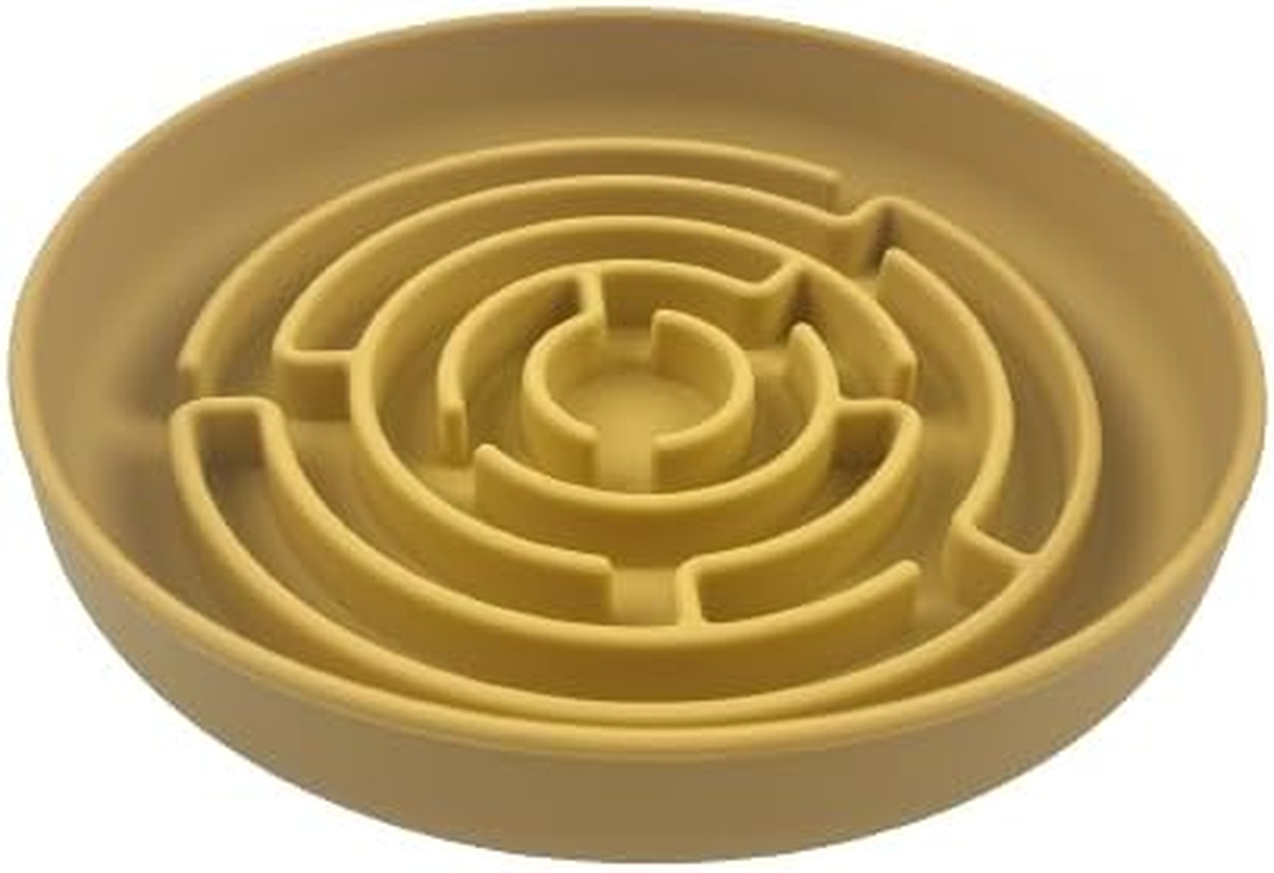 Slow Feeder Dog Bowl. Silicon Dog Puzzle Bowl & Lick Mat. Non Slip Slow Feeder Reduced Gulping for Small & Medium Dogs, Slow Eating Bowl, Dishwasher Safe (Honey-X) image number 3