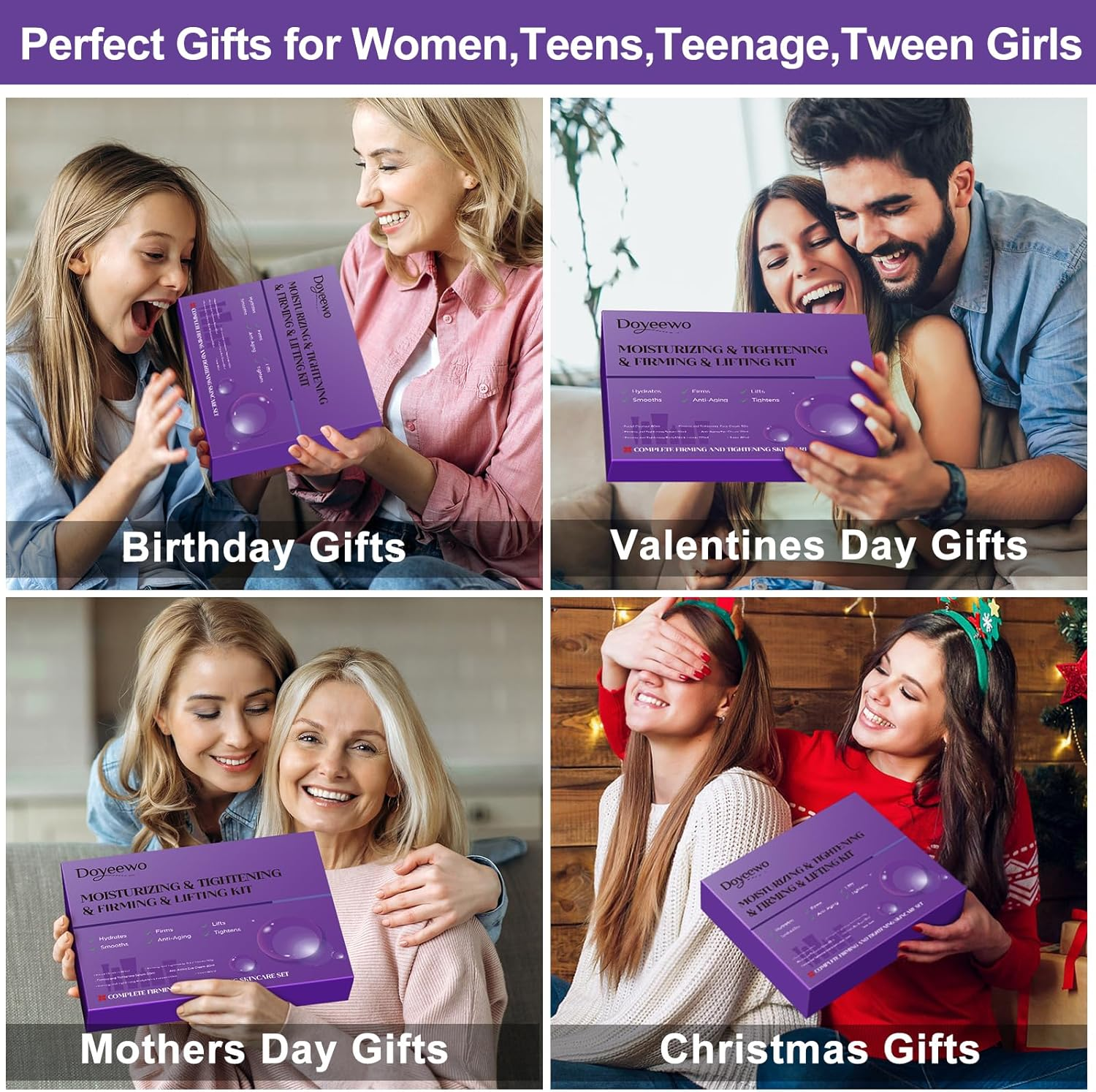 Skin Care Set, Professional Tighten Lift Firm Skincare for Women Teens Teenage Girl, Hydrate Anti-Aging Facial Skin Care Routine Kit, Travel Skincare Gift Set, Wife Mom Womens Gifts for Christmas image number 2