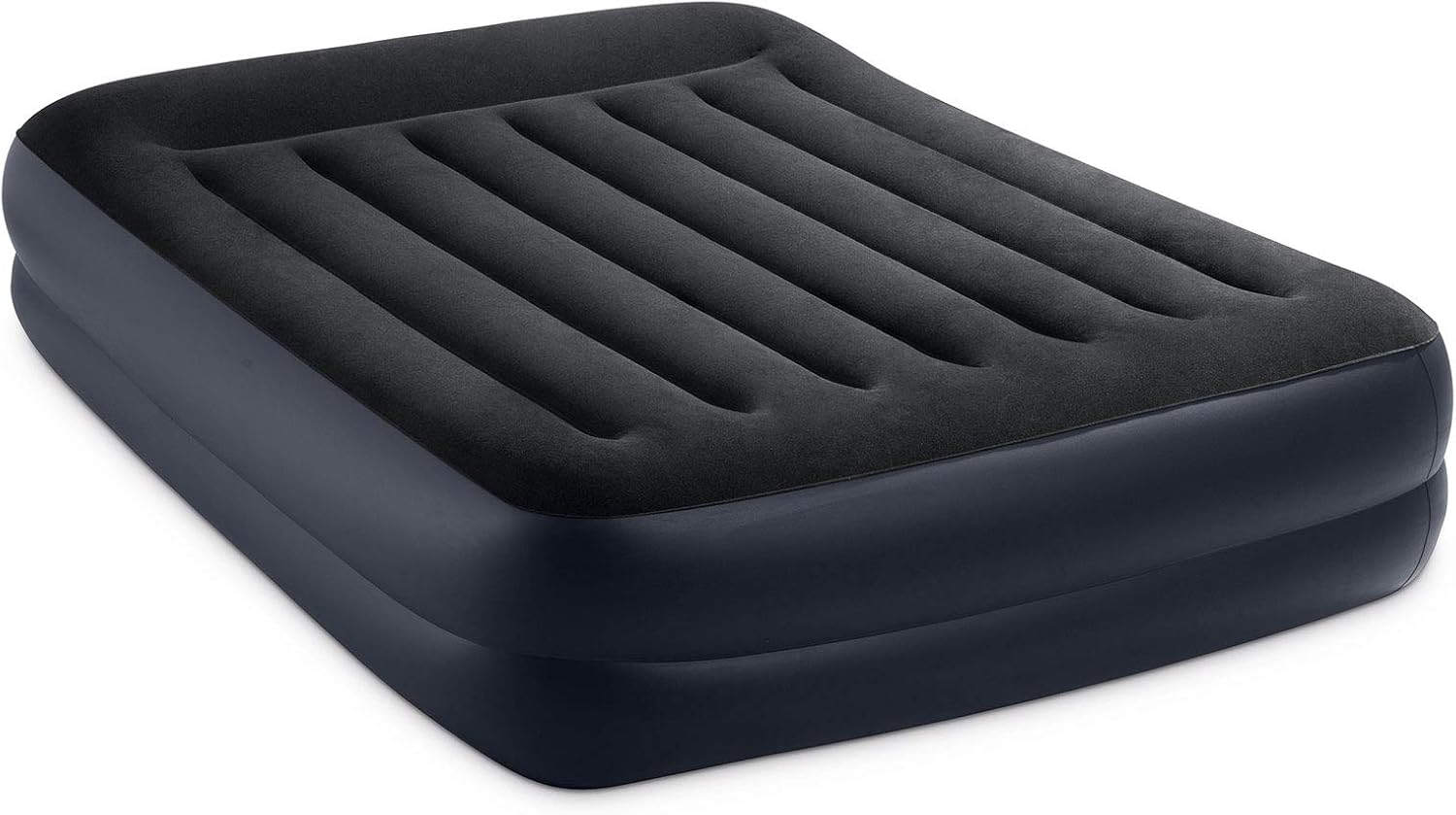 Intex 64124NZ Dura-Beam plus Pillow Rest Air Mattress: Fiber-Tech &ndash; Queen Size &ndash; Built-In Electric Pump &ndash; 16.5In Bed Height &ndash; 270Kg Weight Capacity image number 1