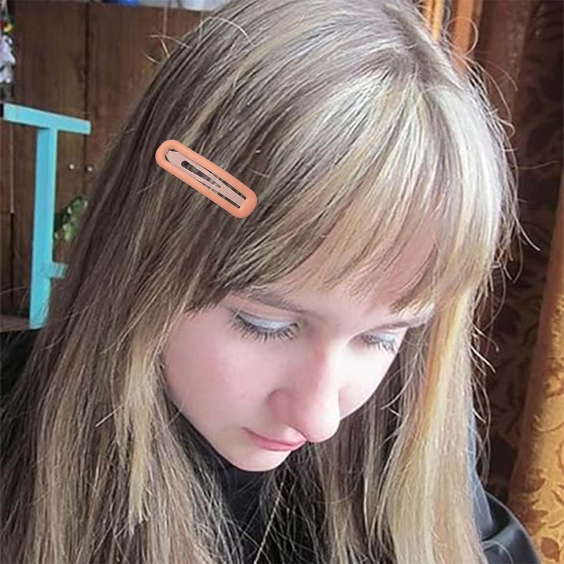 LAKJUOZ Pack of 8 Large Hair Clips Metal Snap Hair Clips, No Slip Hair Clips, Large 6.8 Cm, Candy Colours, Cute and Elegant Hair Clips, 8 Colours