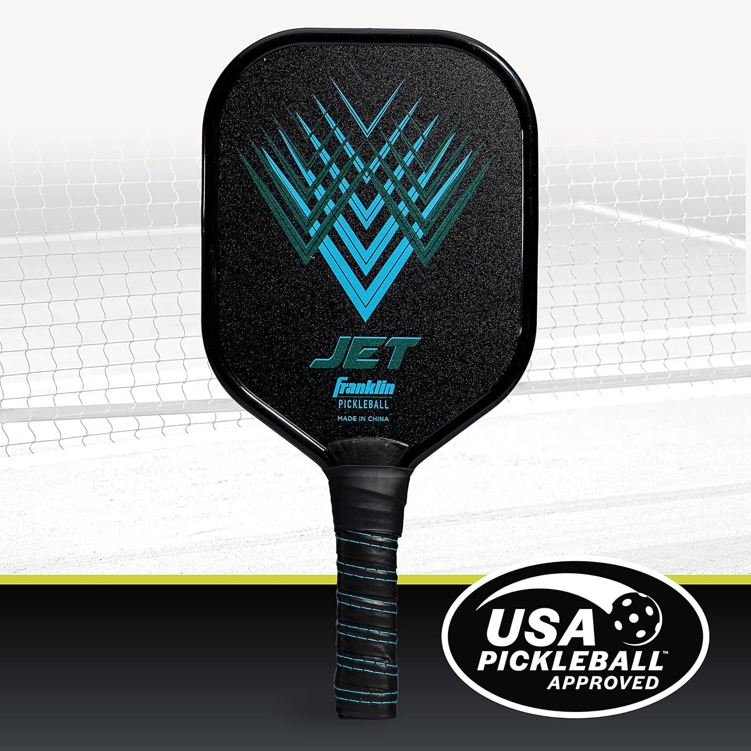 Franklin Sports Pickleball Paddle - Titus + Jet Aluminum Plated Pickleball Paddles - USA Pickleball (USAPA) Approved Paddle - 8Mm Thick Core - Blue image number 4