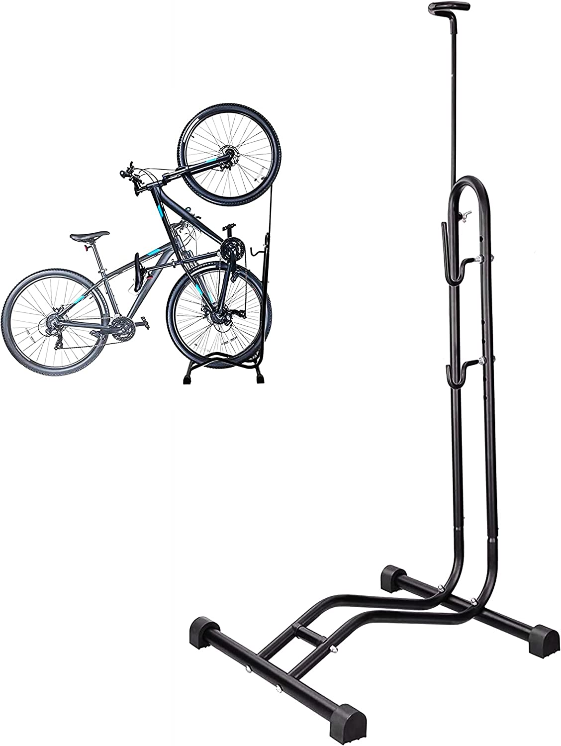 COMINGFIT Bicycle Stand, Premium Quality Vertical & Horizontal Adjustable Bicycle Floor Parking Rack, Fat Bike Stand Racks, Space-Saving Rack, Multi-Use Freestand Rack Indoor Outdoor Garage Storage image number 1