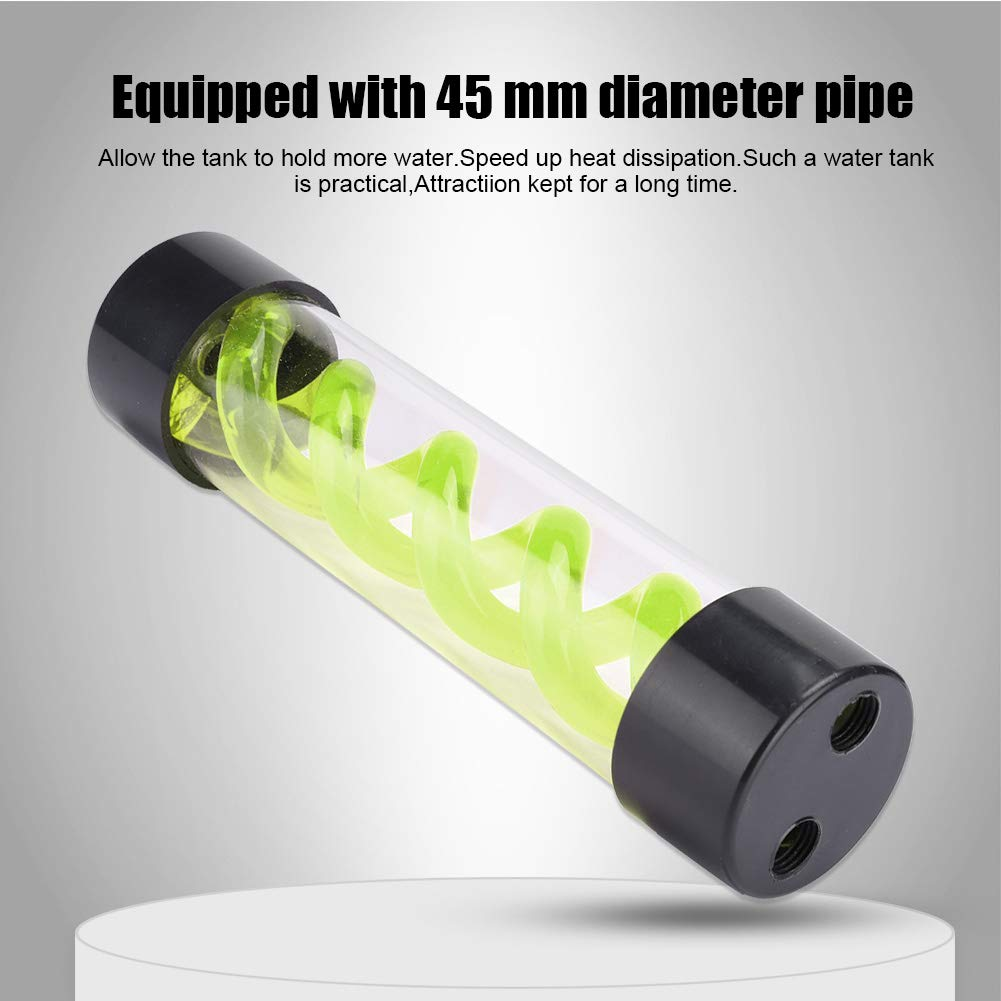 T Evil T Virus Water Cooling G1/4 Threaded Cylindrical Cooler,Water 200Mm with G1/4 Thread for Pc Desktop Computer Cooler Accessoryblue (Green)