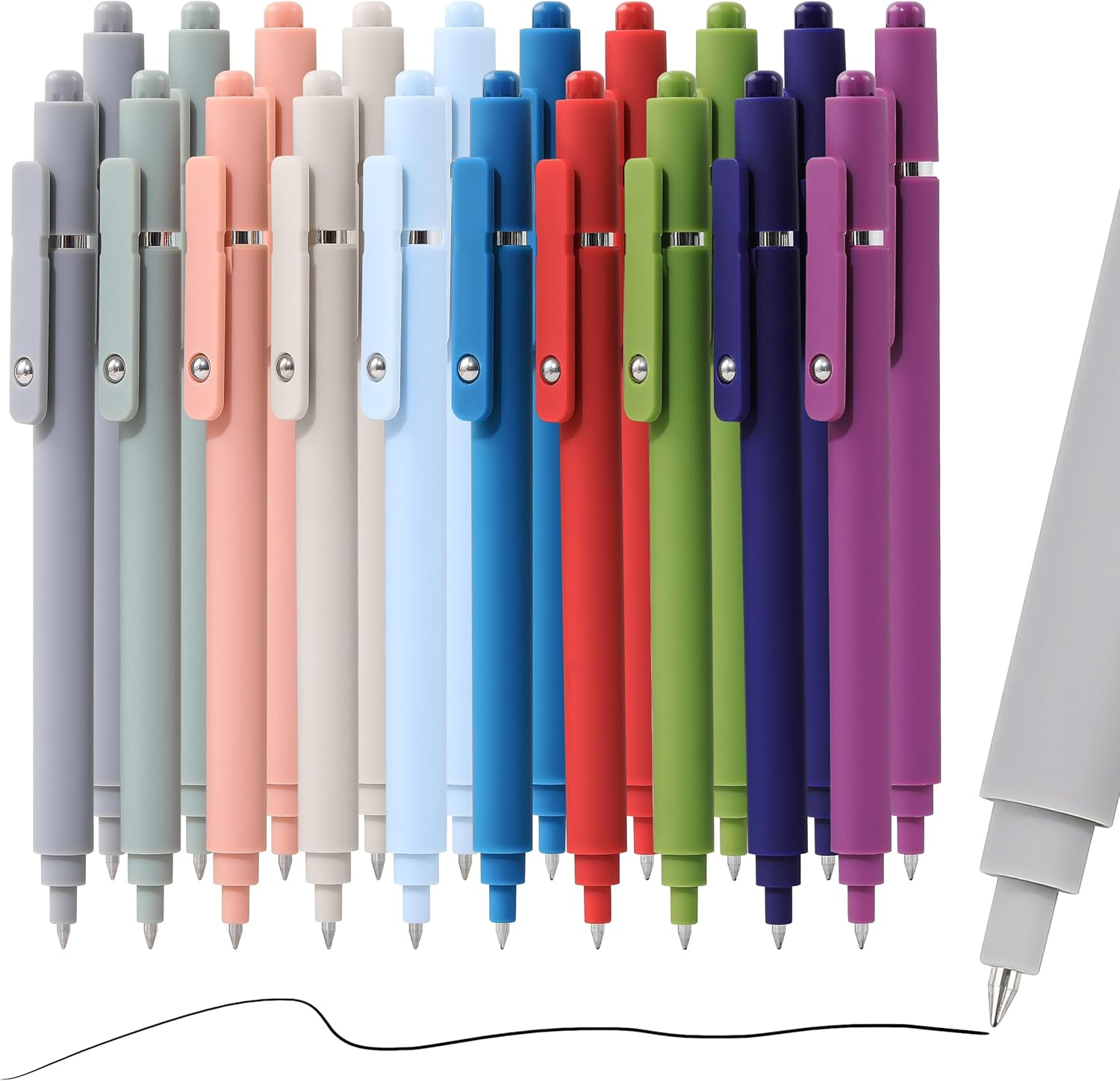 RIANCY Premium Pink Gel Pens - Smooth Writing, Quick Dry, Set of 12 - Ideal for Journaling, Note-Taking, Art Supplies