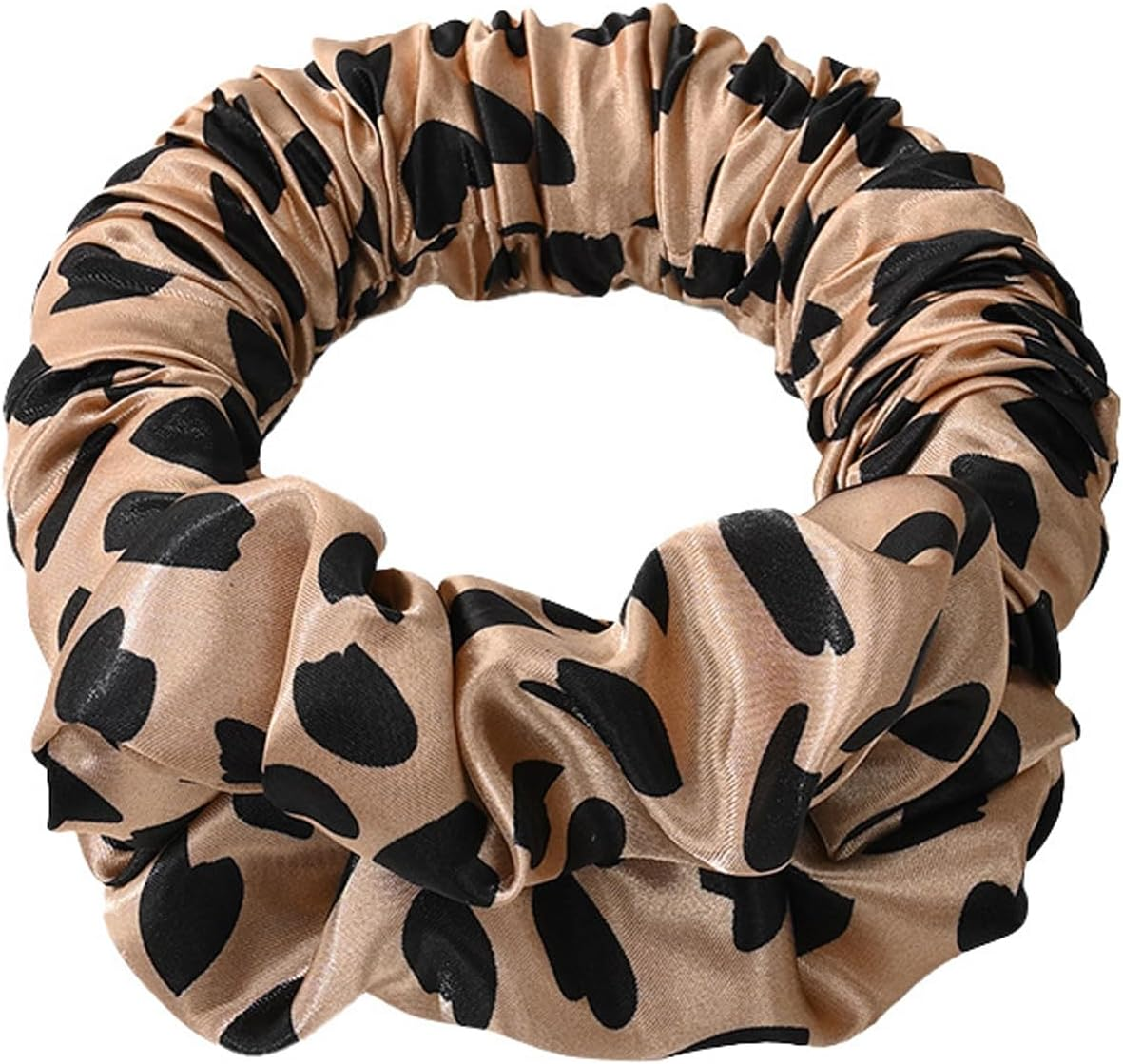 Huotflame Curlers without Heat for Women - Heatless Hair Curler Scrunchie Set for Natural Styling - Lightweight Sleep Curling Band for Overnight Curls - Perfect for Travel and Home, Brown Dots