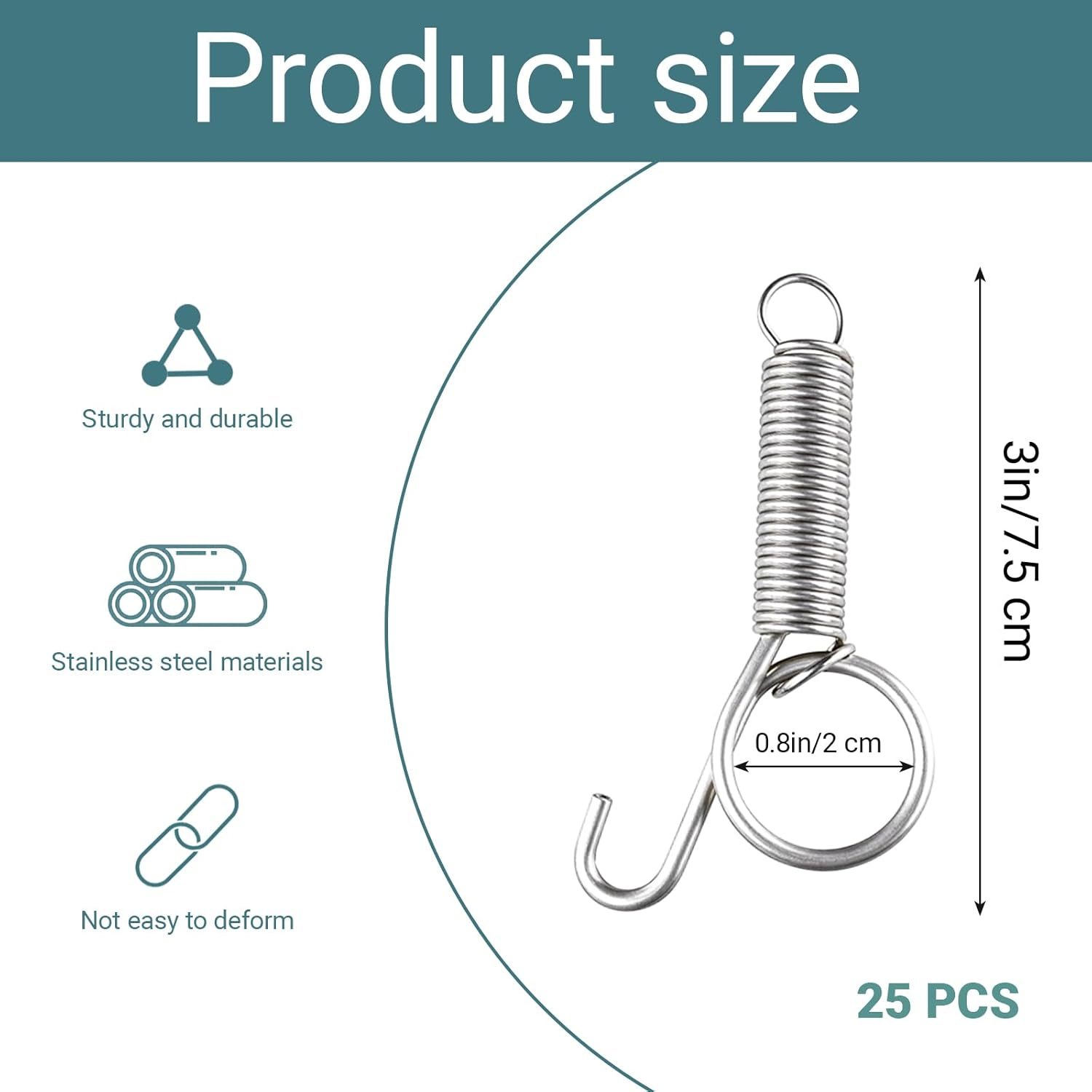 Sgphrzlt 25 Pieces Rabbit Cage Clips for Wire Animal Cage, Metal Finger Spring Latch Hook, Dog Crate Lock Door Fixing for Cat Bird Chick Guinea Pig Squirrel Hamster Pet Kennel image number 4