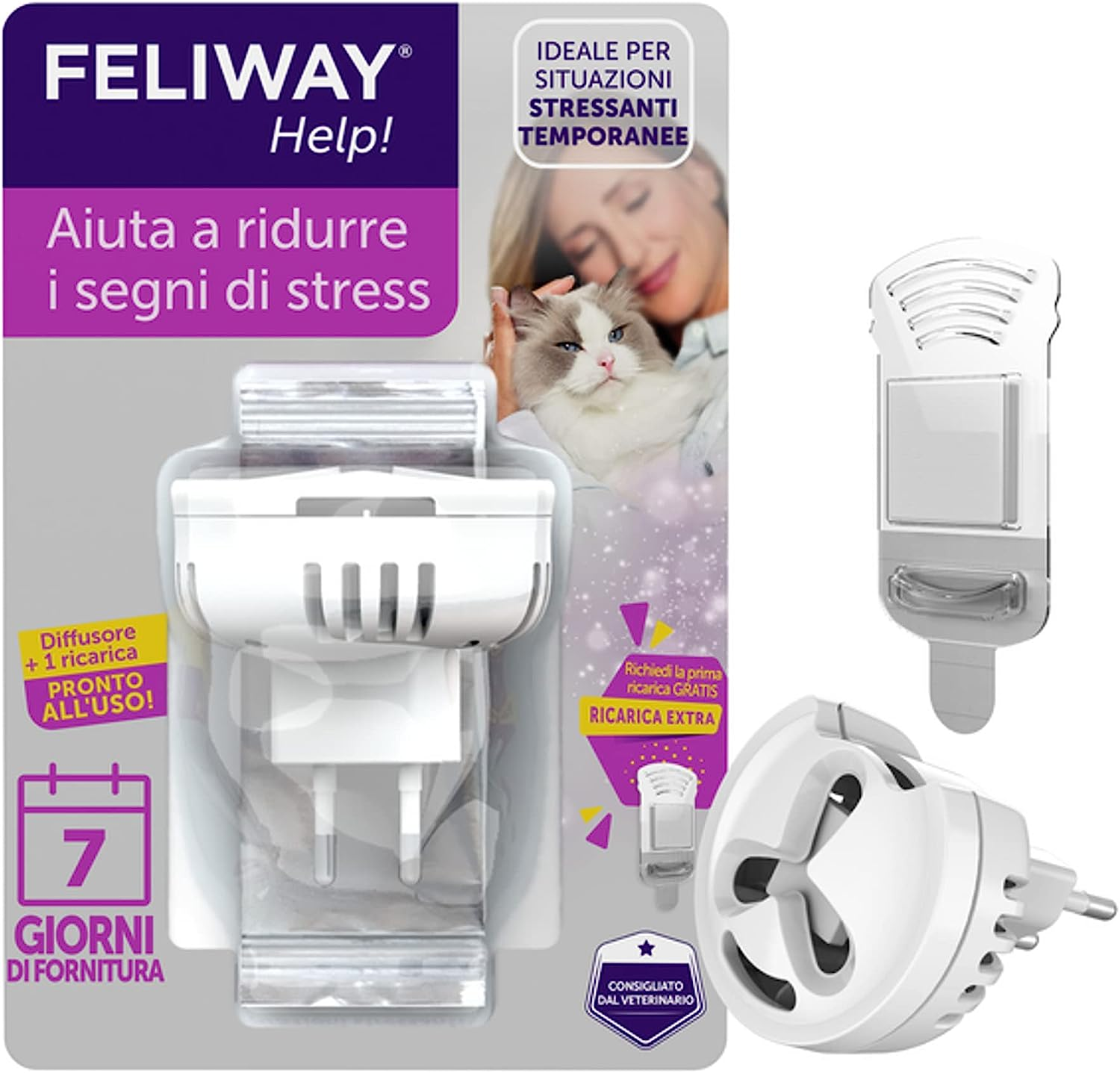 FELIWAY&reg; Help! Diffuser + Refill 7 Days &ndash; Helps Your Cat to Face Momentary Stress Situations &ndash; Calming and Stress Relief Feline Pheromones for Cats image number 5