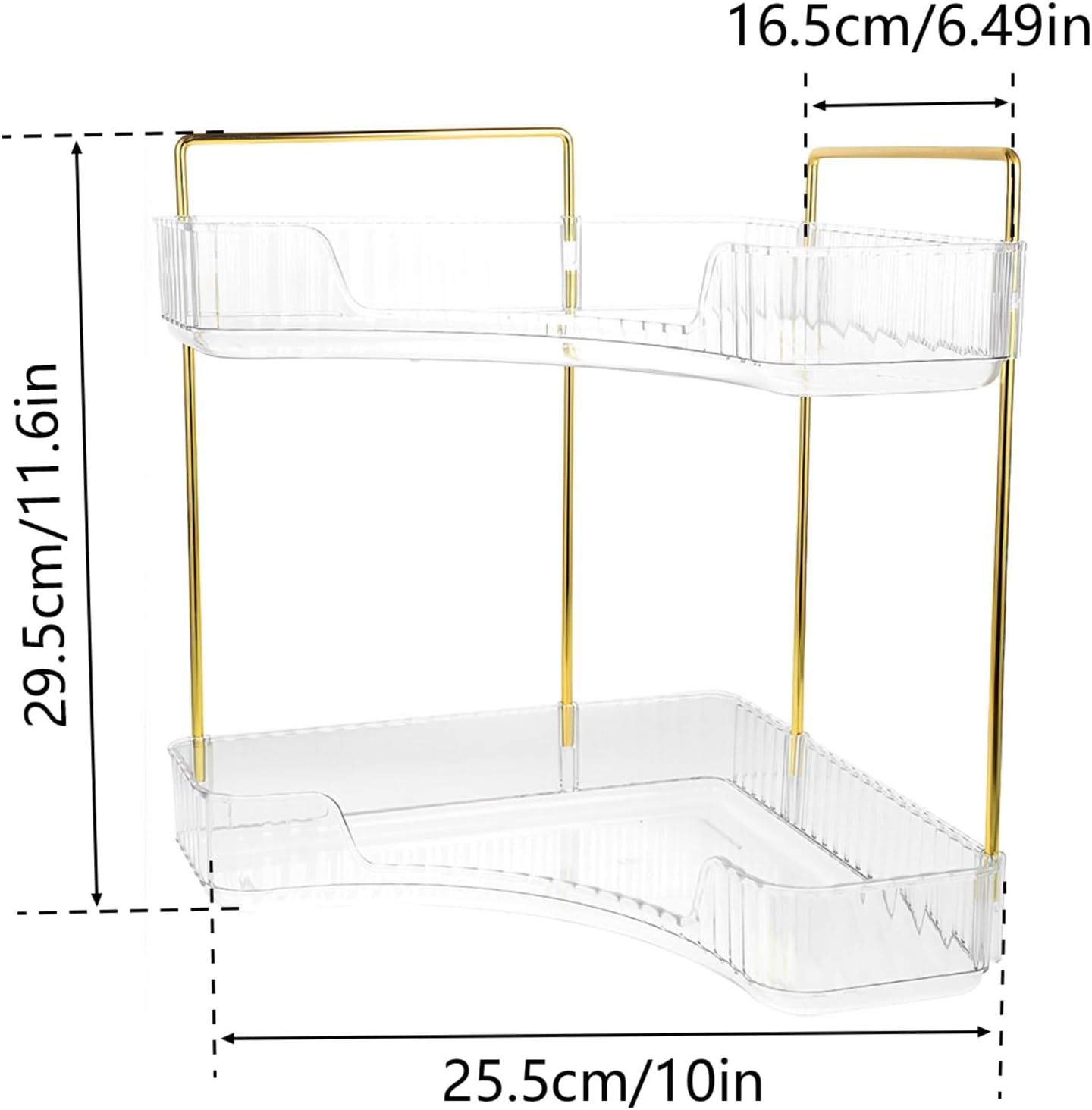 Corner Bathroom Countertop Organizer, Corner Counter Organizer, Cosmetic Storage Rack for Kitchen and Bathroom