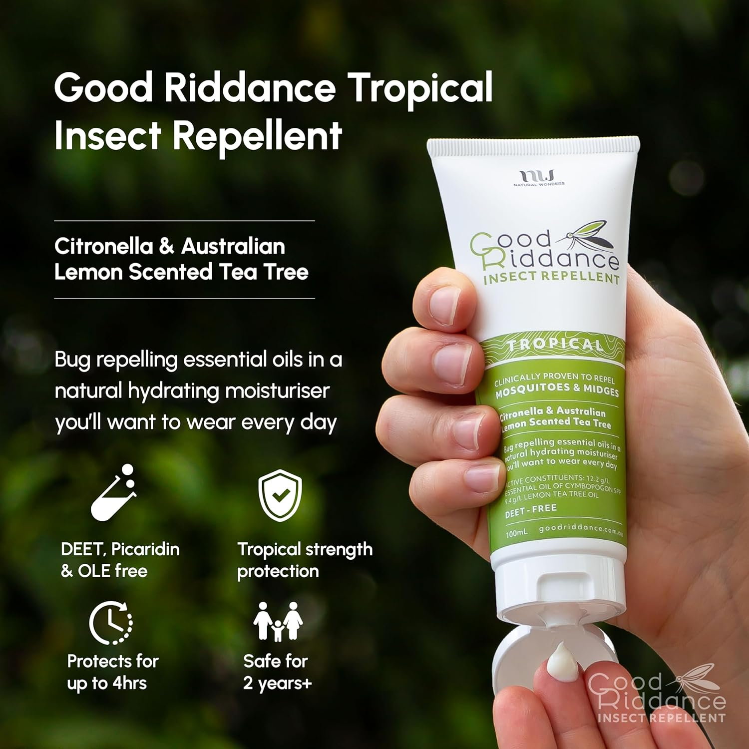 Good Riddance Adventure Pack - Australia'S Favourite Mosquito Repellent Pack - Includes Tropical Insect Repellent 100Ml, Sensitive Insect Repellent 100Ml, and Rescue Balm 10G image number 2