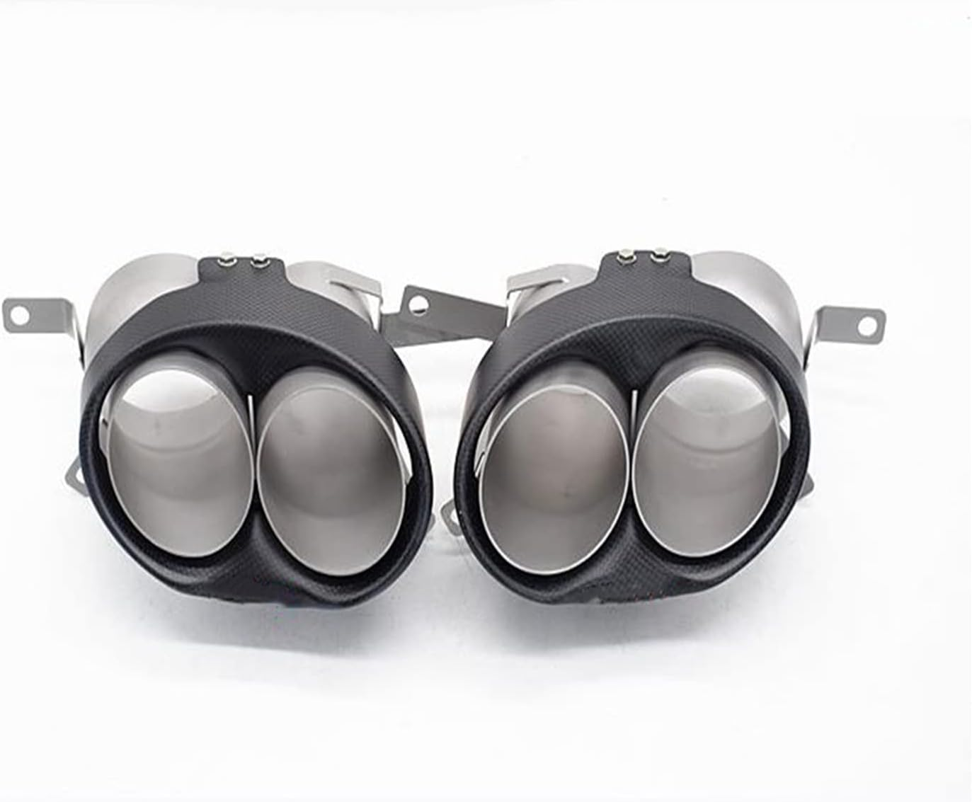 Muffler Car Rear Exhaust Muffler Tip Pipe Air Outlet Vent Exhause Out Body Kit Replacement Tailpipe Compatible with RS4 RS5 RS6 RS7 image number 4